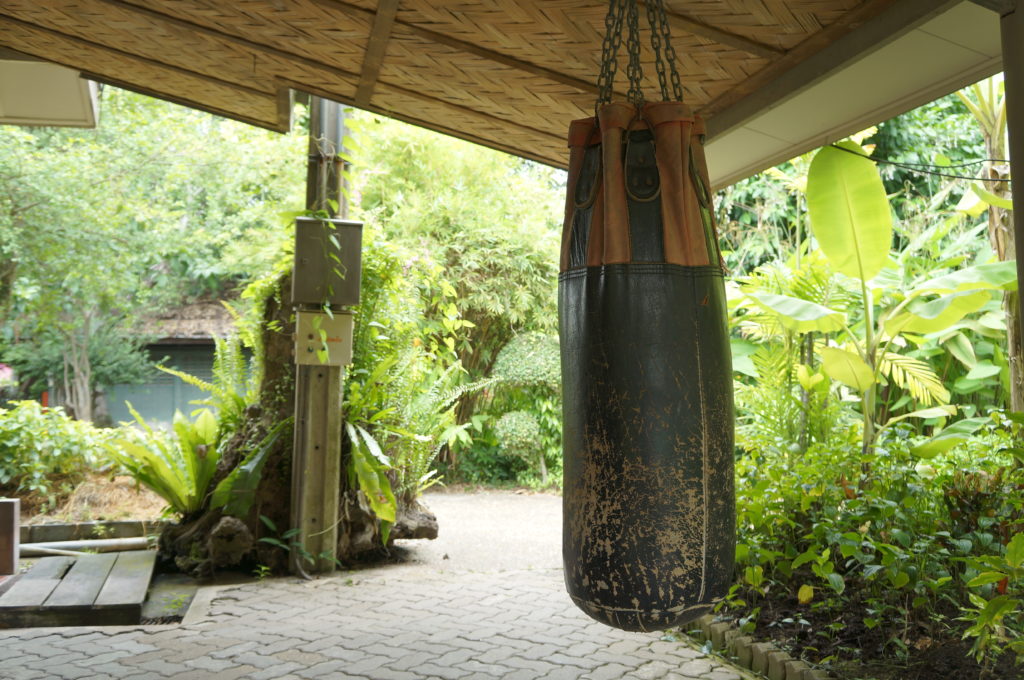 traditional muay thai punching bag
